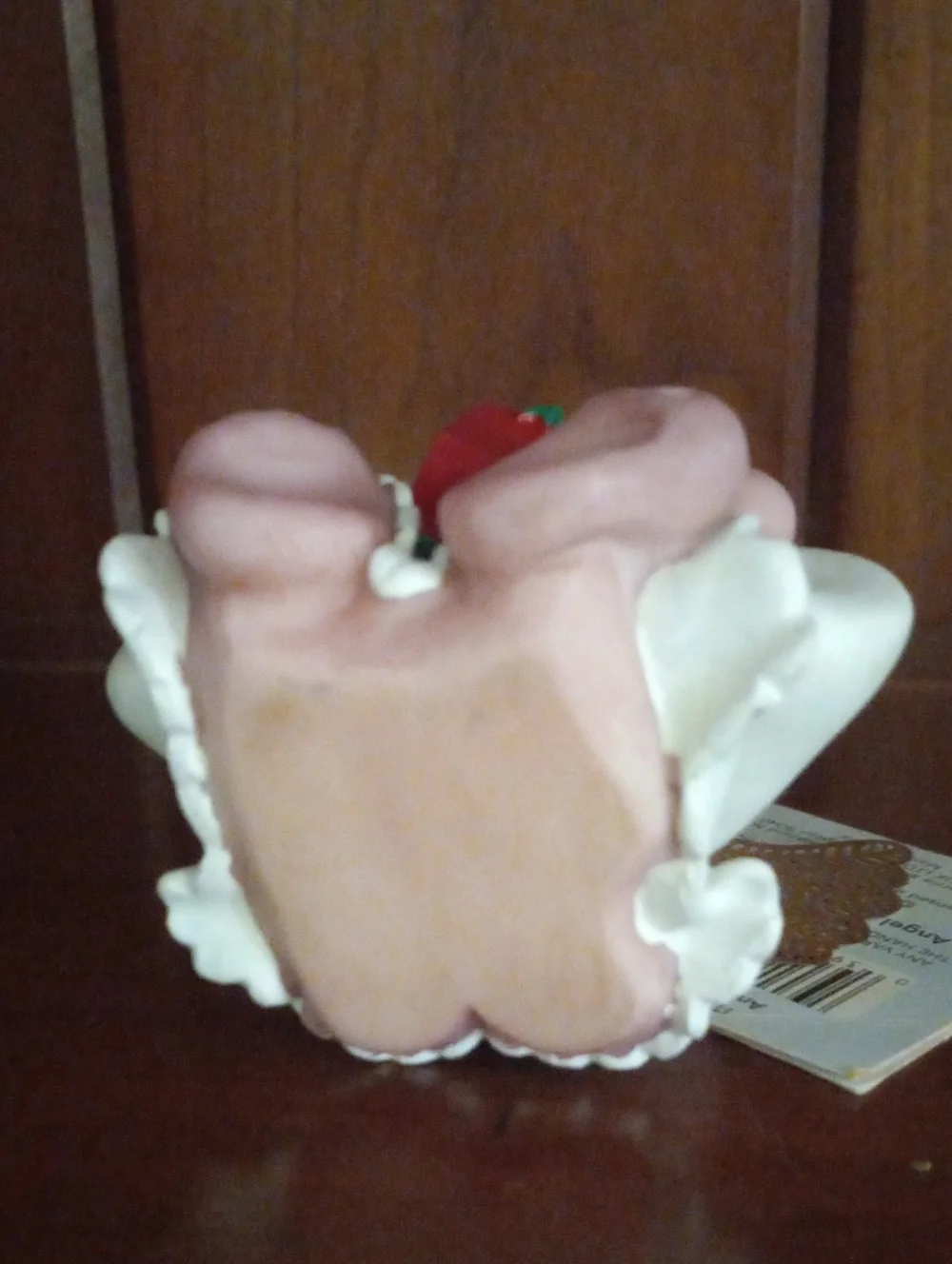 2001 Russ Berrie Angel Cheeks Christmas Red Gift Figurine Kirks Kritters